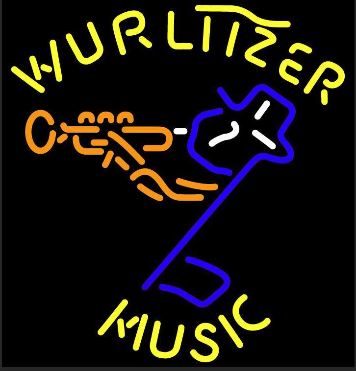 Custom Wurlitzer Music Neon Sign