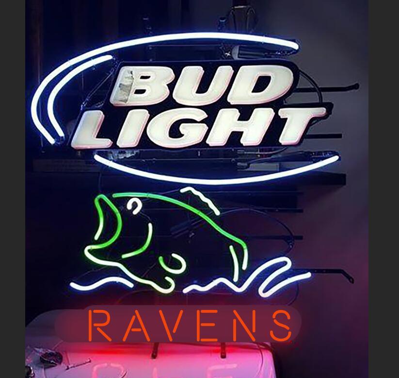 Custom Bud Light Ravens Neon Sign Real Neon Light