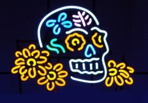 Custom Dia De Los Muertos Skull Neon Sign Real Neon Light