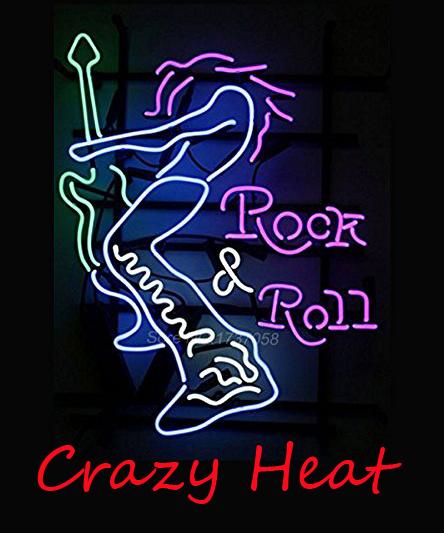 Custom Custom Crazy Heat Rock Roll Neon Sign Real Neon Light