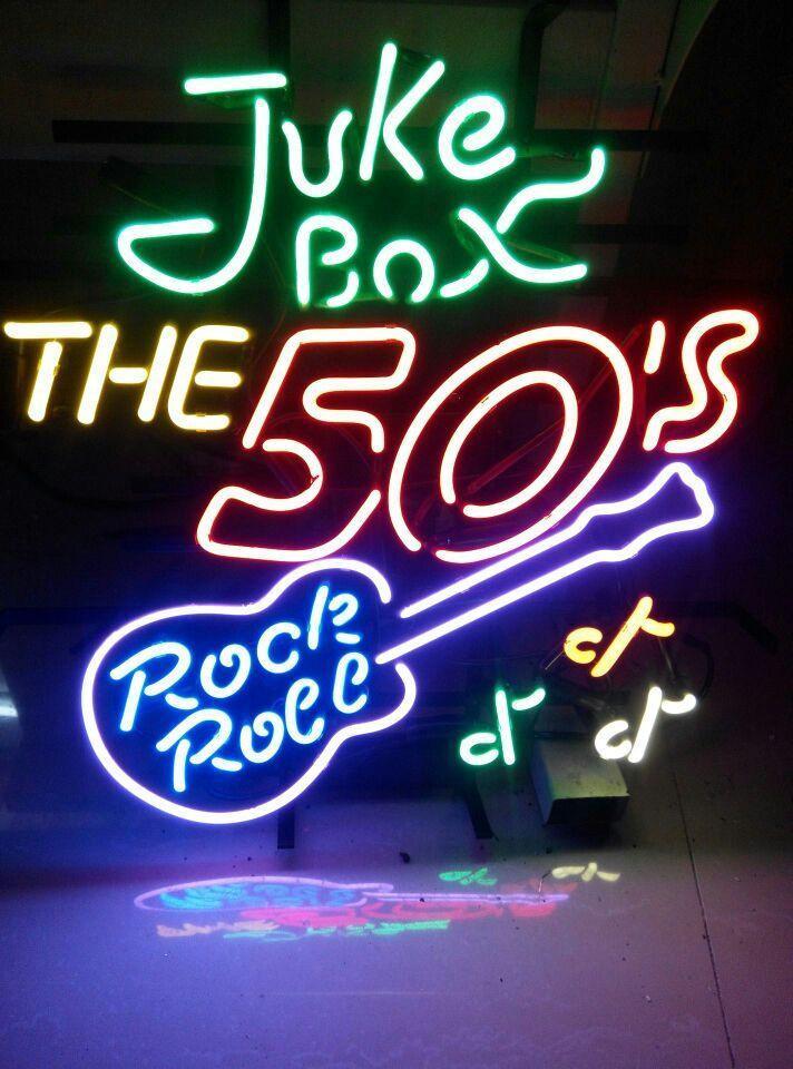 Custom Juke Box The 50'S Neon Sign Real Neon Light