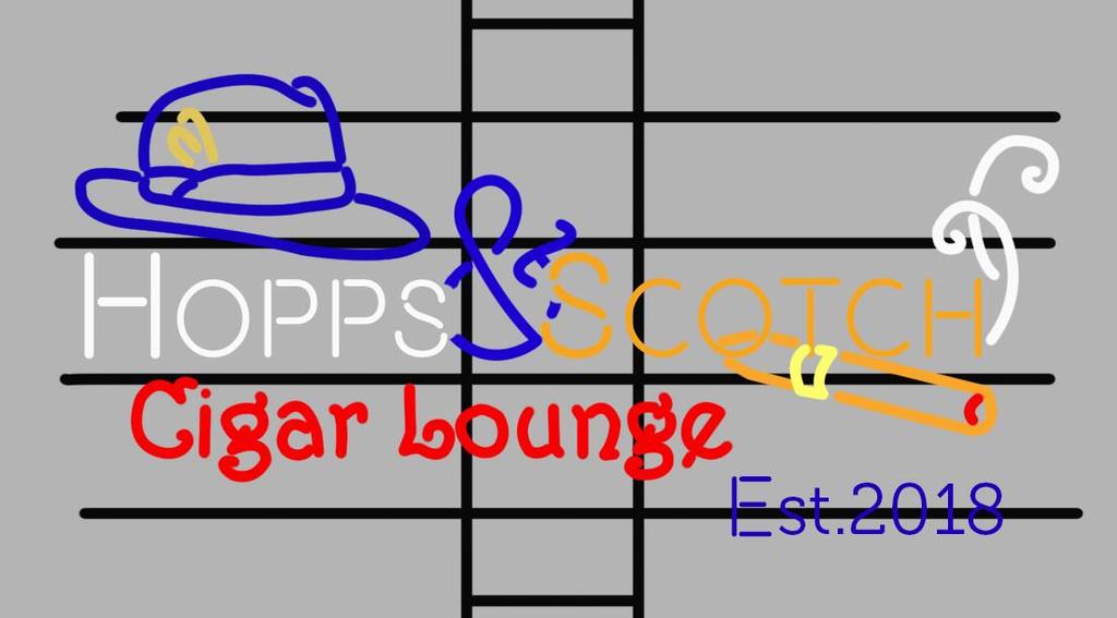 Custom Hopps Scotch Cigar Lounge Neon Sign Real Tube Neon Light