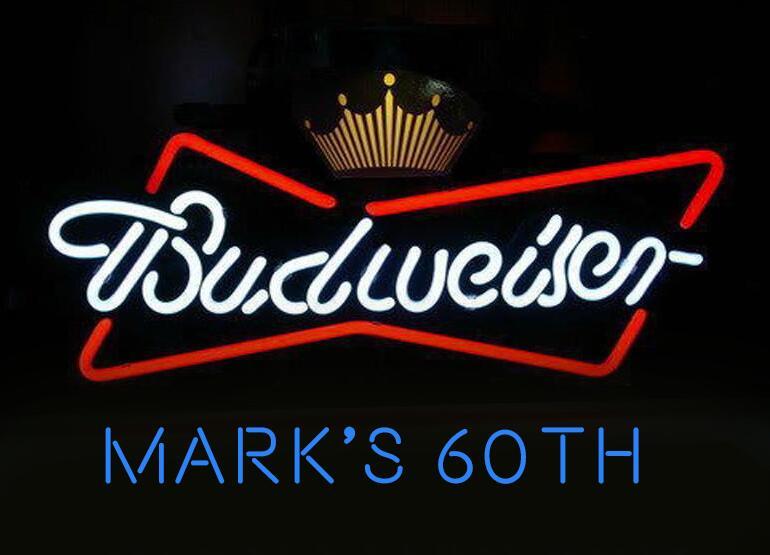 Custom Custom Name Budweiser Crown Beer Lager Neon Sign