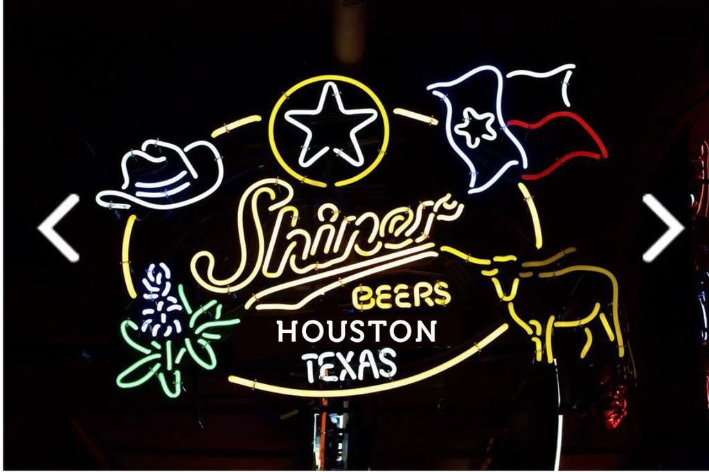 Custom Shiner Beer Houston Texas Neon Sign Real Neon Light