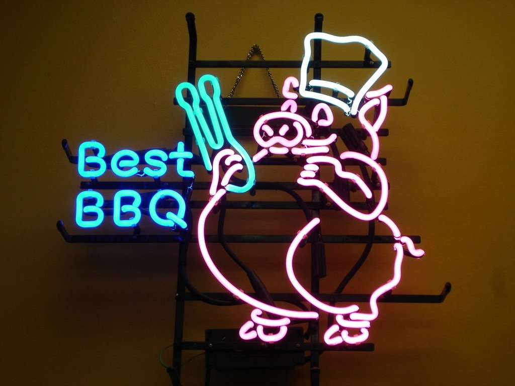 Custom BBQ Grill Food Neon Sign