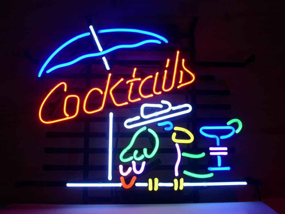 Custom Cocktail Parrot Neon Sign