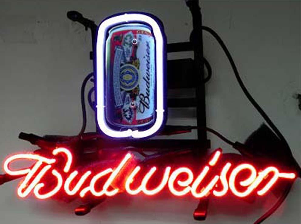 Custom Budweiser Can Beer Bar Neon Sign Real Neon Light