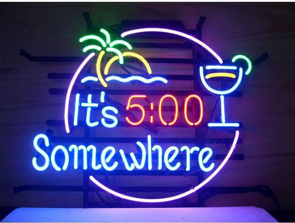 Custom It's 5 O'Clock Somewhere Neon Sign