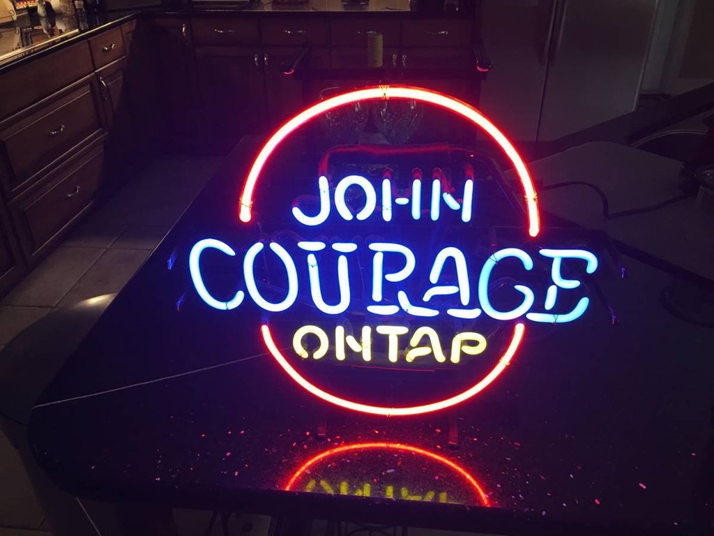 Custom John Courage On Tap Neon Sign Tube Neon Light
