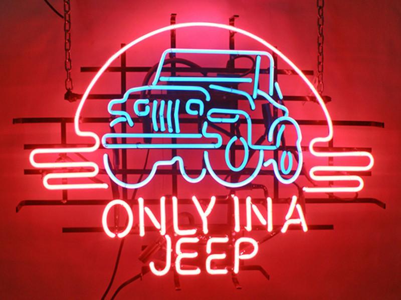 Custom Only In a Jeep Auto Car Neon Sign Real Neon Light