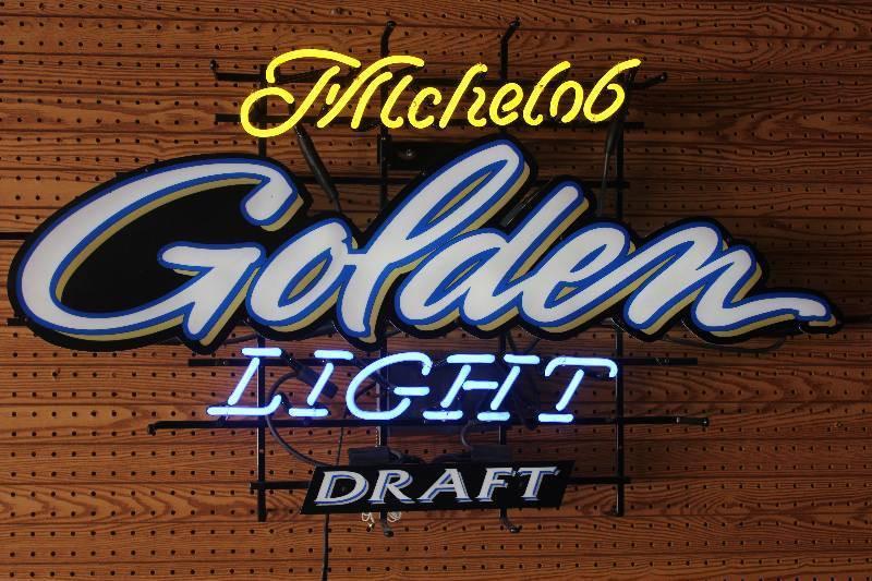 Custom Michelob Golden Light Draft Neon Sign Real Neon Light