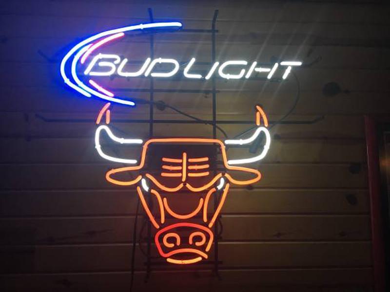 Custom Bud Light Chicago Bulls NBA Sports Neon Sign Real Neon Light