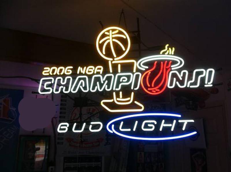 Custom Bud Light Miami Heat NBA Sports Neon Sign Real Neon Light