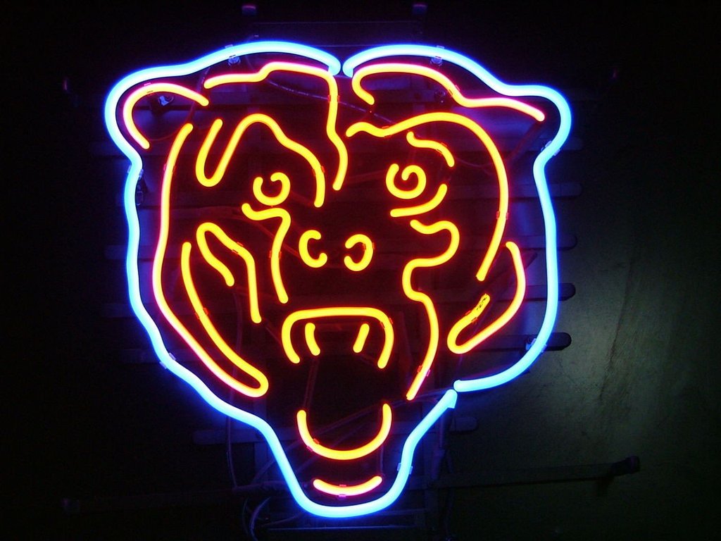 Custom Chicago Bears NFL Football Sports Neon Sign Real Neon Light