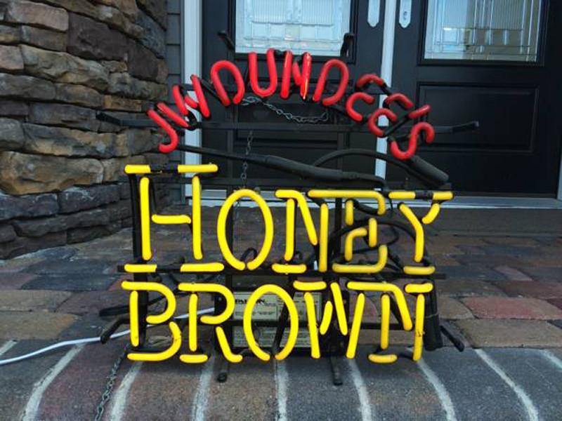 Custom JW Dundee's Honey Brown Neon Sign Real Neon Light