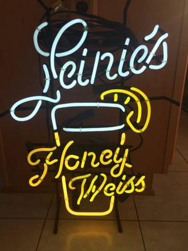 Custom Leinie's Honey Weiss Neon Sign Real Neon Light