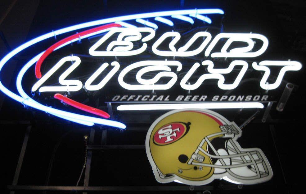 Custom Bud light San Francisco 49ers Neon Sign NFL Teams Neon Light