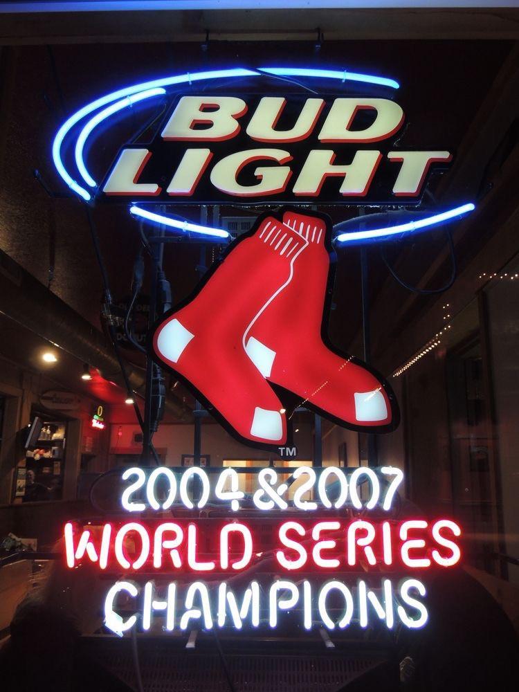 Custom Bud Light Boston Red Sox Neon Sign MLB Teams Neon Light