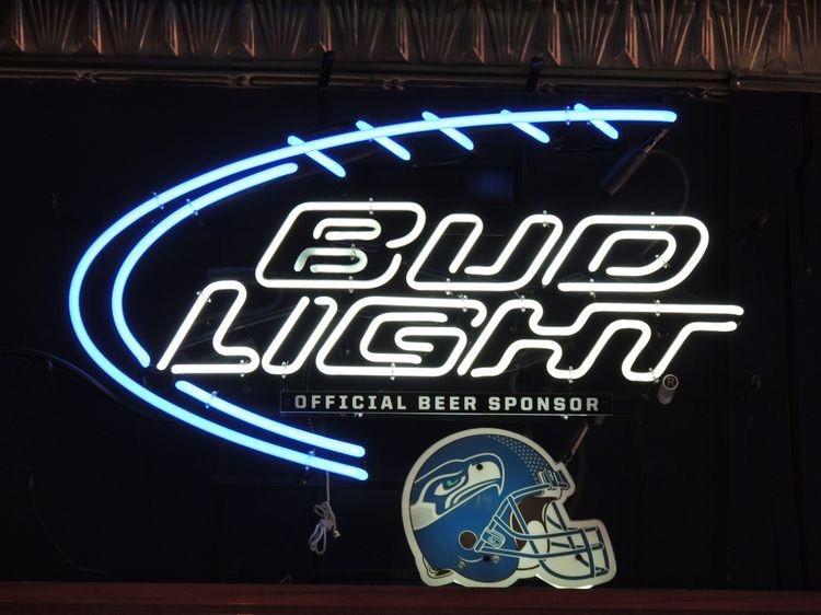 Custom Bud Light Seattle Seahawks Neon Sign NFL Teams Neon Light