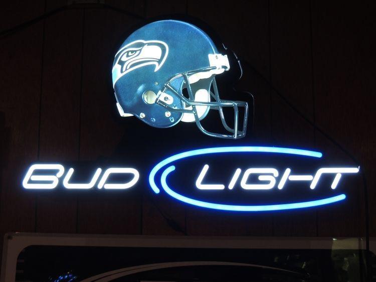 Custom Bud Light Seattle Seahawks Neon Sign NFL Teams Neon Light