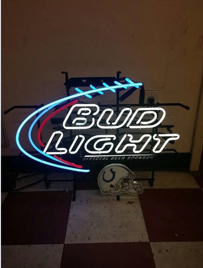 Custom Bud Light Chicago Colts Neon Sign NFL Teams Neon Light Real Neon Light Z1206