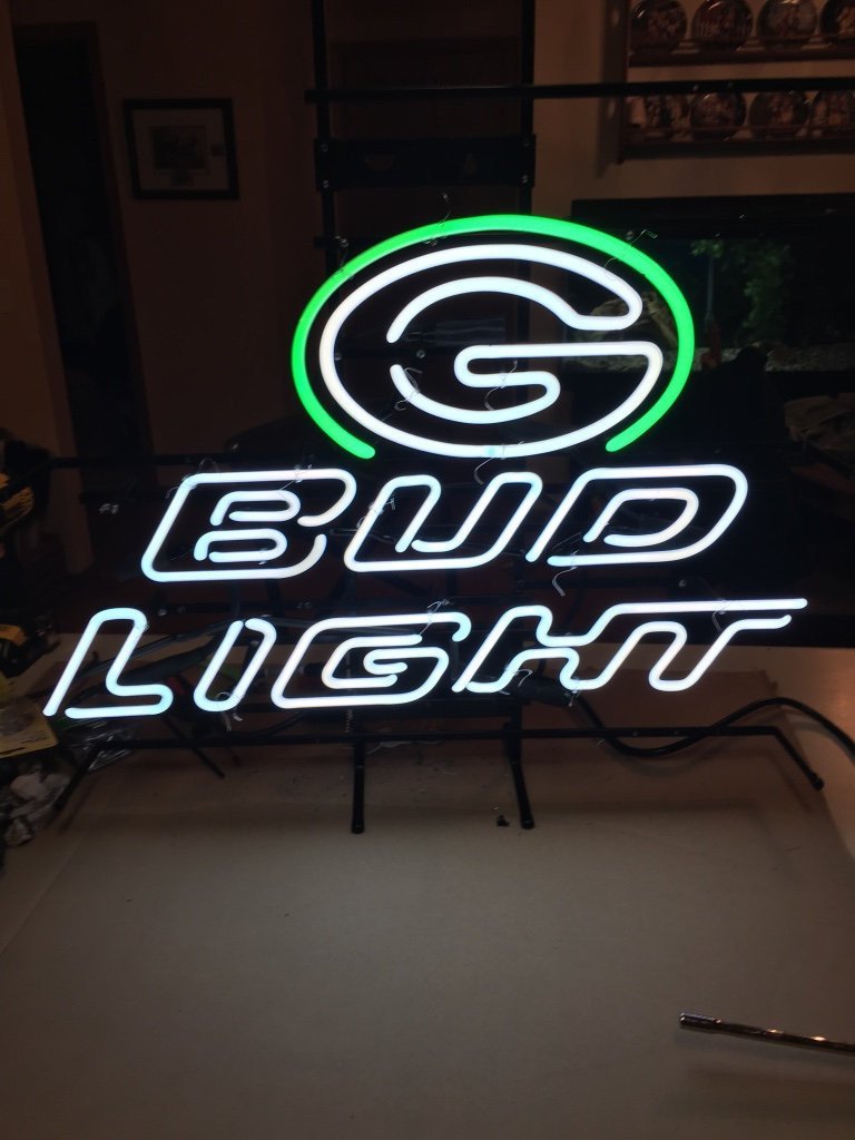 Custom Bud Light Green Bay Packers Neon Sign NFL Teams Neon Light Real Neon Light Z1208