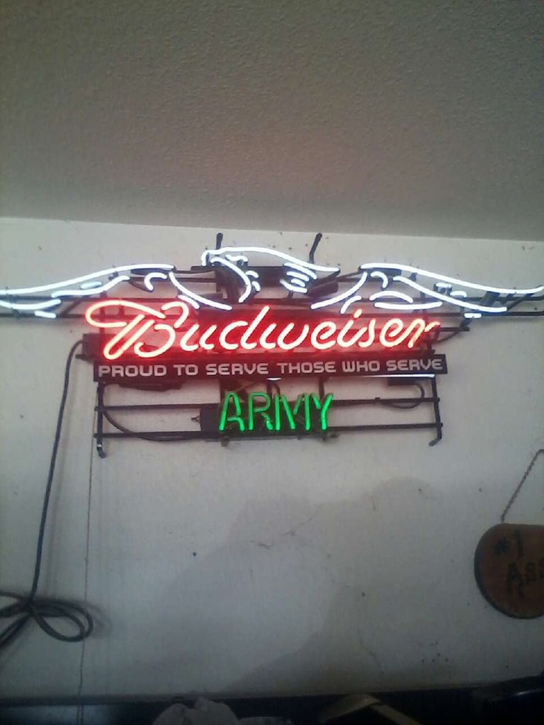 Custom Budweiser Armed Eagle Neon Sign Real Neon Light