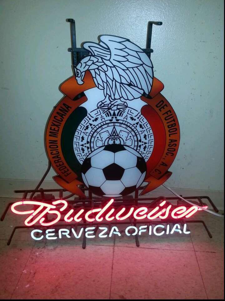 Custom Budweiser Mexico National Football Eagle Neon Sign Real Neon Light Z1234