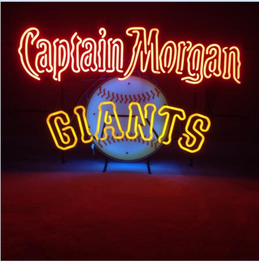 Custom Captain Morgan Giants Neon Sign Real Neon Light Z1244