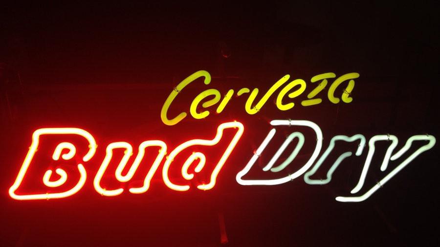 Custom Cerveza Bud Dry Neon Sign Real Neon Light Z1245
