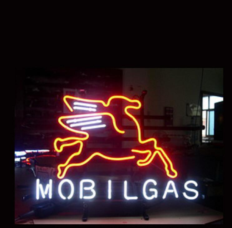 Custom Mobil gasloine Oil Neon Sign