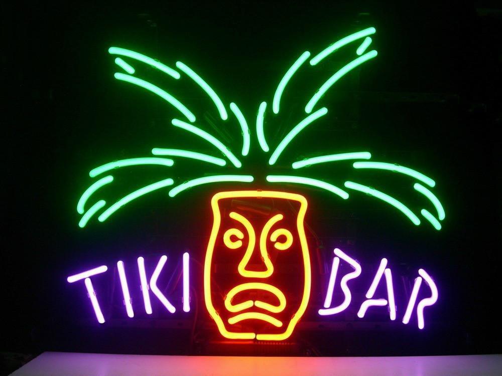 Custom Tiki Bar Paradise Palm Neon Sign