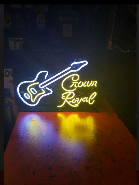 Custom Crown Royal Guitar Neon Sign Tube Neon Light