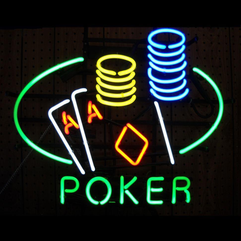 Custom Poker Double Aces Neon Sign