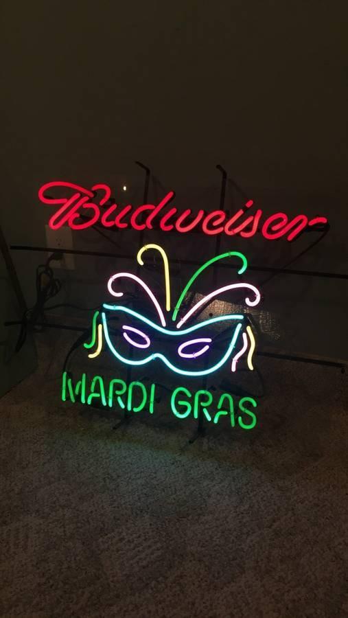 Custom Mardi Gras Budweiser Neon Sign Tube Neon Light
