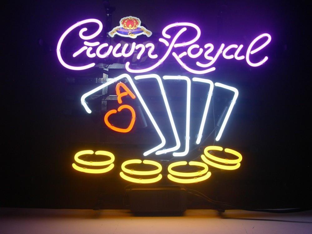 Custom Crown Royal Casino Cards Neon Sign