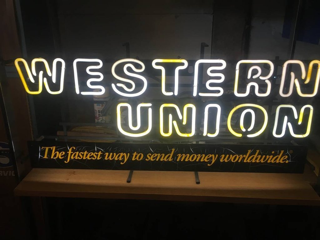 Custom Western Union Neon Sign Tube Neon Light