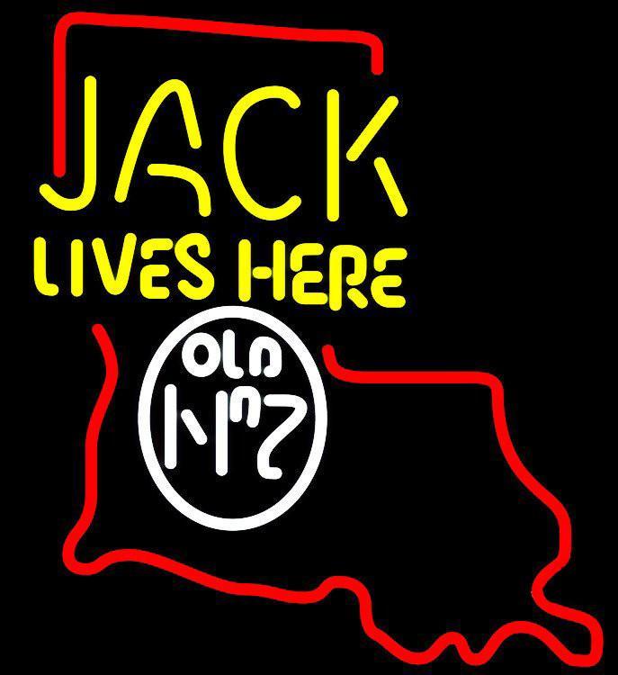 Custom Jack Lives Here Louisiana Neon Sign Tube Neon Light