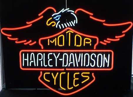 Custom Harley Davidson Eagle Neon Sign Real Neon Light