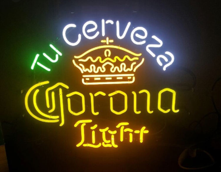 Custom Tu Cerveza Corona Light Neon Sign Real Neon Light