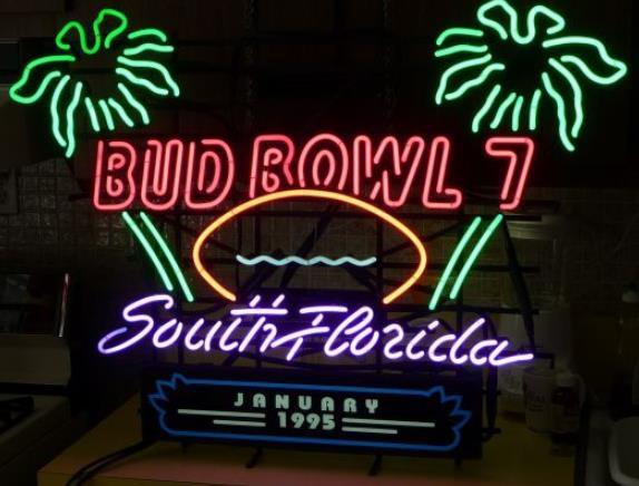 Custom Bud Bowl Neon Sign Real Neon Light