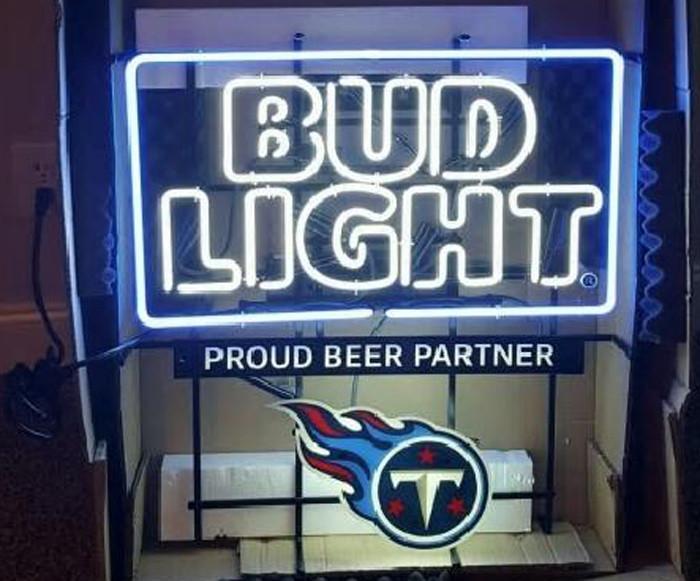 Custom Bud Light Tennessee Titans NFL Sports Neon Sign Real Neon Light