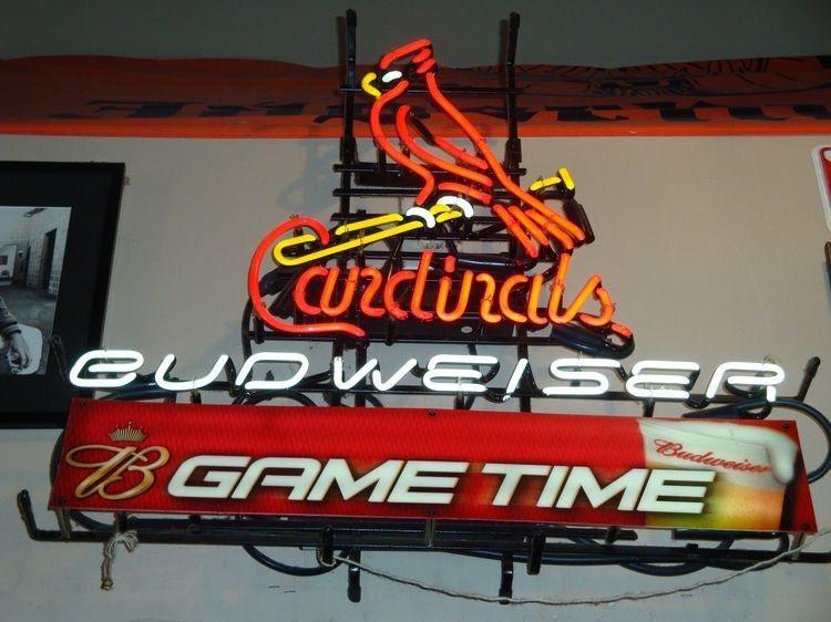 Custom Bud Weiser St. Louis Cardinals Game Time MLB Sports Neon Sign Real Neon Light