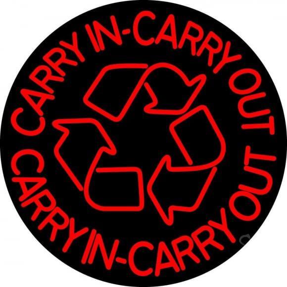 Custom Carry In Carry Out Neon Sign Real Neon Light
