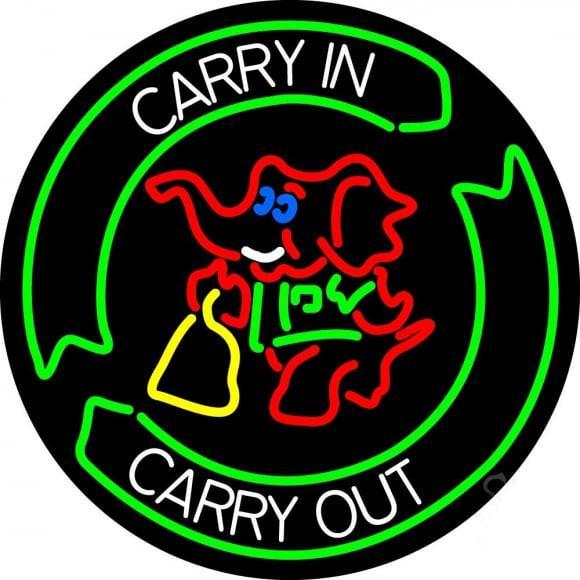 Custom Carry In Carry Out Neon Sign Real Neon Light