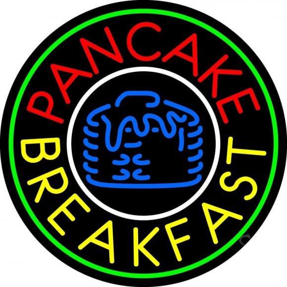 Custom Pancake Breakfast Neon Sign Real Neon Light