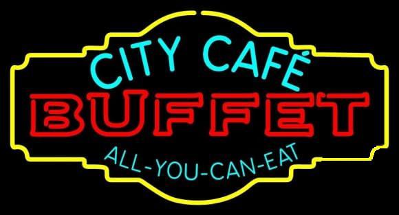 Custom City Cafe All You Can Eat Buffet Neon Sign Real Neon Light