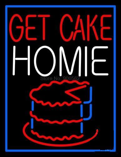 Custom Get Cake Home Neon Sign Real Neon Light