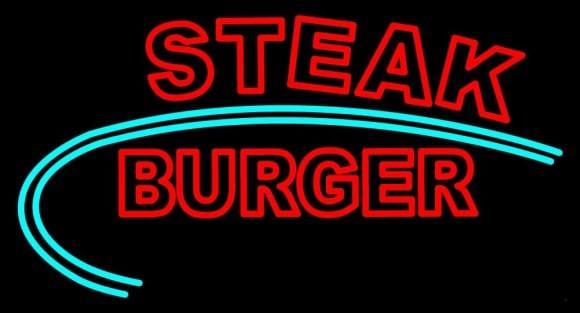 Custom Steak Burger Neon Sign Real Neon Light