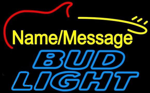 Custom Bud Light Guitar Neon Sign Real Neon Light